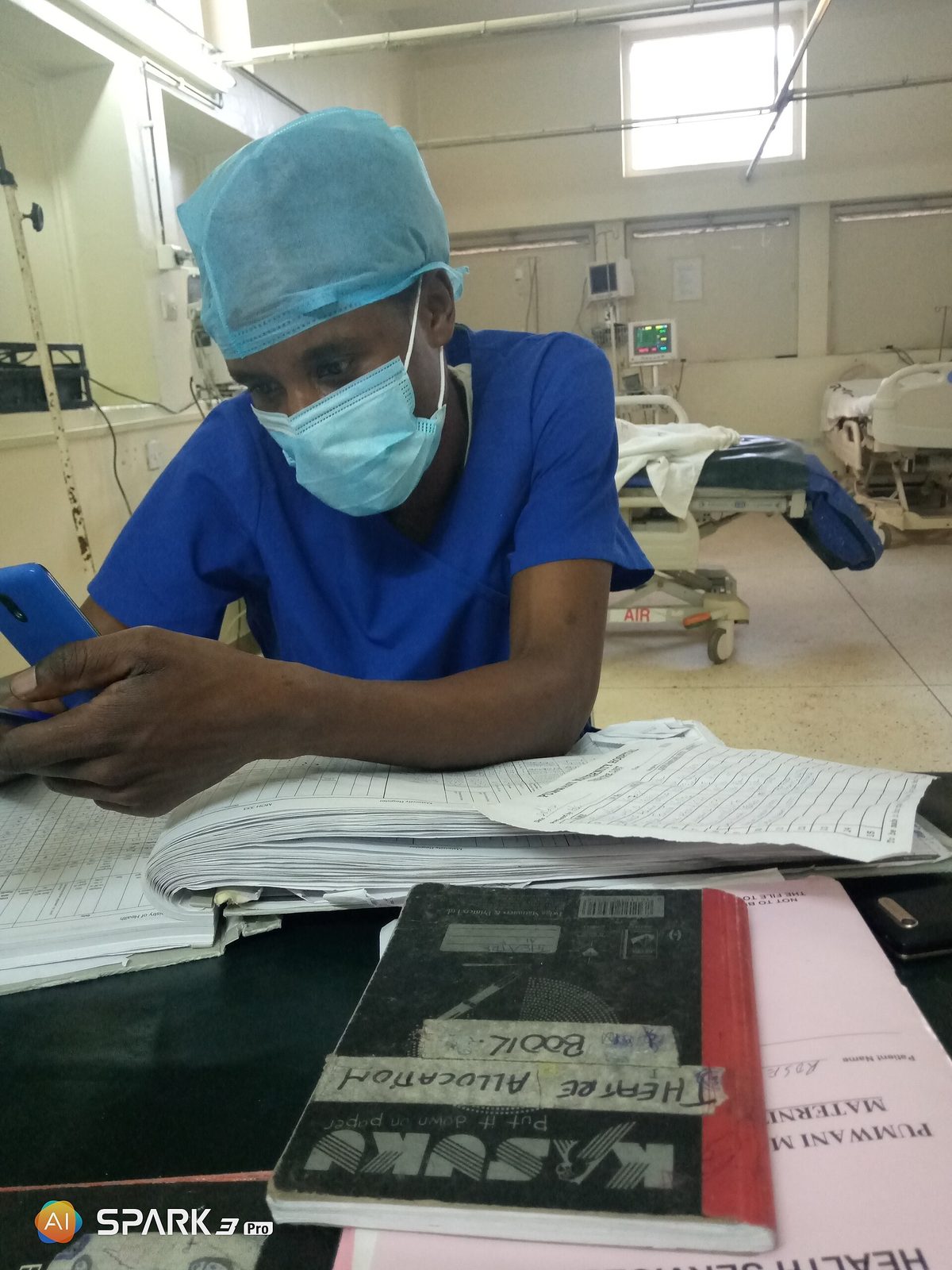 A surgeon at work inside Pumwani Maternity Hospital, Nairobi.