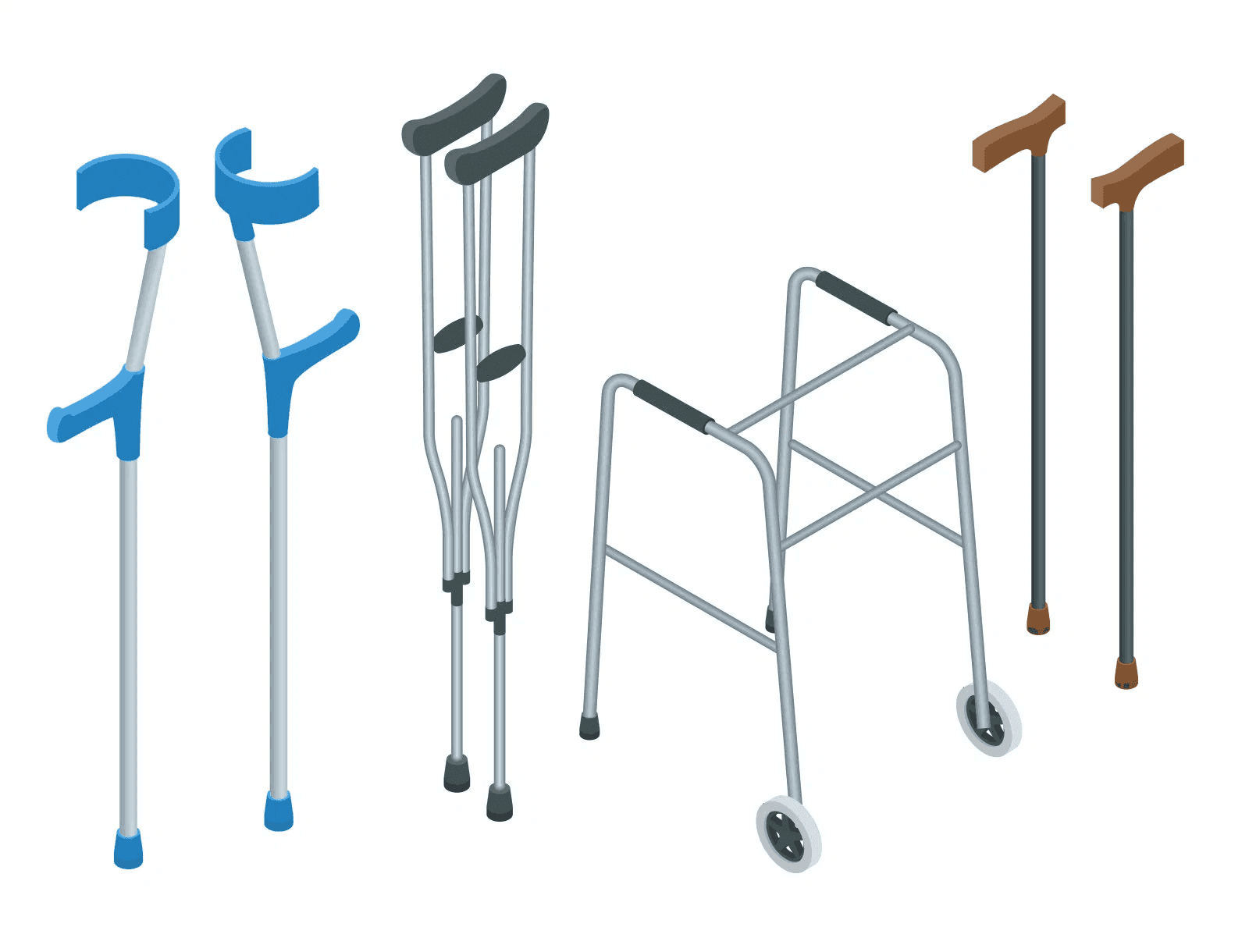 A Guide to Using Crutches, Canes, and Walkers