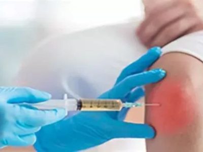 Joint pain relief by injection